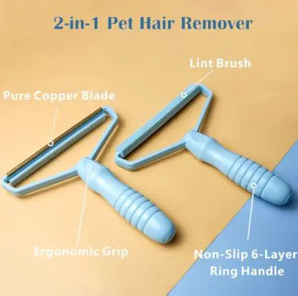 Portable Manual Fabric Shaver & Pet Hair Remover – Dual-Sided Lint Remover for Clothes, Carpet, Furniture, and Blankets